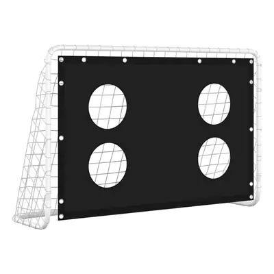 vidaXL Soccer Goal Training Net Steel Football Training Goal with Aiming Wall