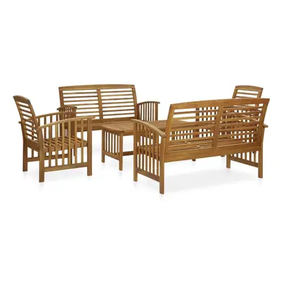 vidaXL Solid Acacia Wood Garden Lounge Set Piece Patio Outdoor Furniture Set