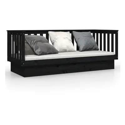 (Black, x cm) vidaXL Solid Wood Pine Day Bed Wooden Sofa Occasional Bed Multi Colours/Sizes