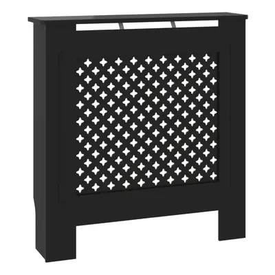 vidaXL MDF Radiator Cover Black Heating Cabinet Grill Furniture Heater Shelf