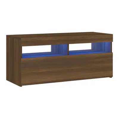 (Brown oak) vidaXL TV Cabinet with LED Lights Sideboard TV Stand TV Unit Hifi Cabinet