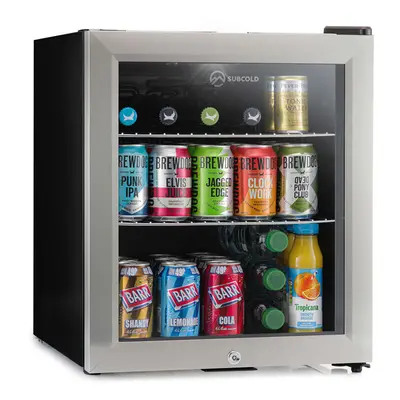 Subcold Super50 LED Mini Fridge | 50L Drinks Fridge - Stainless Steel