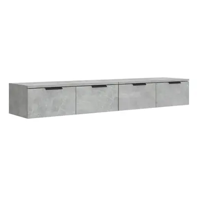 (Concrete grey) vidaXL 2x Wall Cabinets Engineered Wood Floating Hanging Cabinet Multi Colours