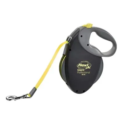 Flexi Giant Neon Tape Black Large 8m Retractable Dog Leash/Lead for dogs up to 50kgs/110lbs