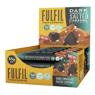 FULFIL Vitamin and Protein Bar (15 x 55g Bars) â Dark Chocolate Salted Caramel Flavour â 20g