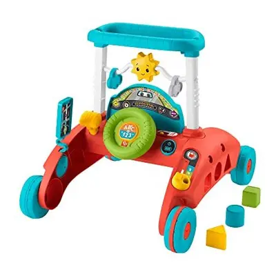 Fisher-Price 2-Sided Steady Speed Walker - UK English Edition, interactive car-themed baby walki