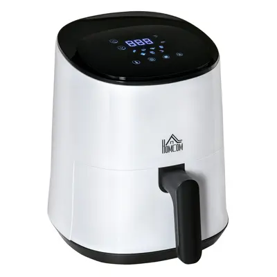 HOMCOM Air Fryer 1300W 2.5L with Digital Display Timer for Low Fat Cooking White