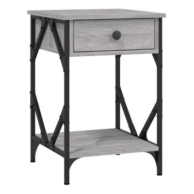 (grey sonoma, pcs) vidaXL Bedside Cabinets Side Table Nightstand Bed Cabinet Engineered Wood