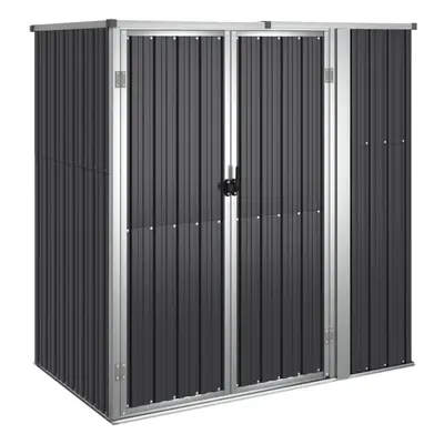 (anthracite, x x cm) vidaXL Garden Tool Shed Blanket Box Outdoor Tool Storage Shed Galvanised St