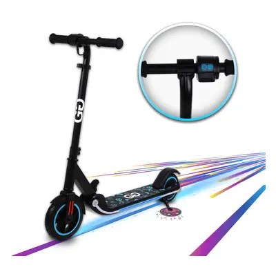 (Black) Gift Gadgets X1 Electric Scooter for Kids LED Rainbow Lights & Display, 150w Speed Mode 