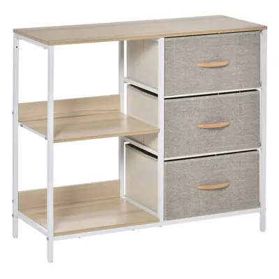 HOMCOM Chest Dresser Tower with Drawers Storage Cabinet Organizer, Beige