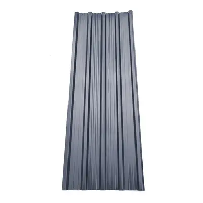 12 pcs Metal Corrugated Roofing Sheet Roof Sheet for Garden Storage Shed, Charcoal Black, 129 cm