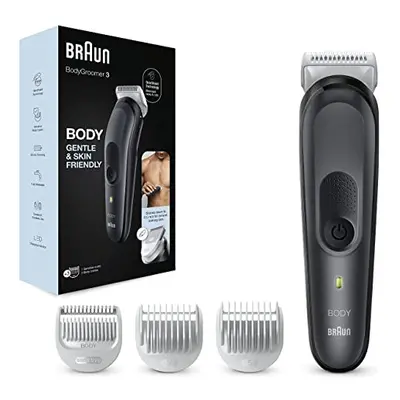 Braun Body Groomer 3, Manscaping Tool For Men With SkinShield Technology, Sensitive Comb, Wet & 