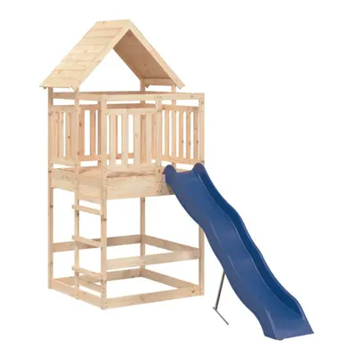 (solid pinewood) vidaXL Outdoor Playset Playhouse Play Tower Playground Set Solid Wood Pine