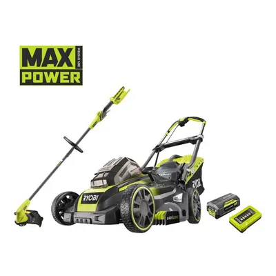 Ryobi RY36LM41LT33A-150 Cordless Lawnmower & Grass Trimmer - 36v