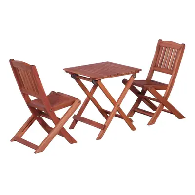 vidaXL Piece Solid Eucalyptus Wood Bistro Set Children Dining Table Chair