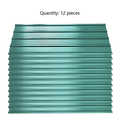 (Dark Green) Set of Steel Corrugated Roofing Sheet T 0.27mm 115cm x 45cm W