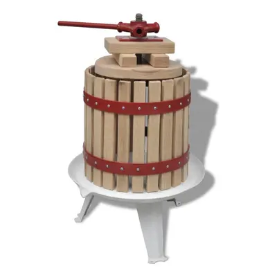 vidaXL Fruit and Wine Press 12L Cider Apple Berry Juice Maker Beer Making Tool