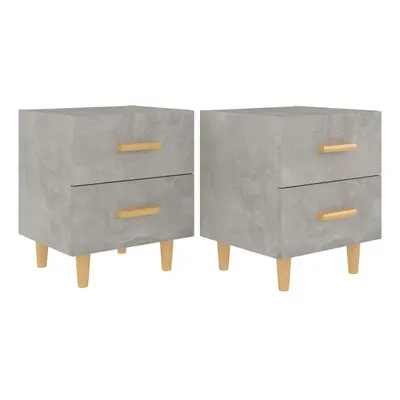 (concrete grey, 2) vidaXL 1/2x Bed Cabinet Bedroom Nightstand Bedside Storage Table Multi Colour