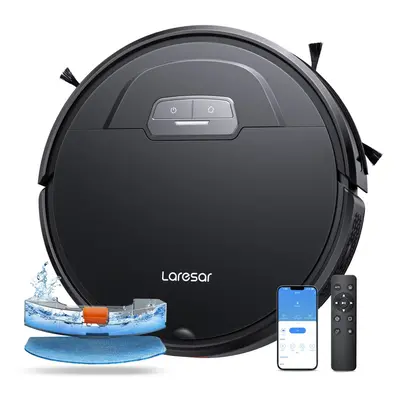 Laresar Robot Vacuum Cleaner with Mop, 4500Pa Robotic Vacuum with Auto Carpet Boost, Ultra Thin 