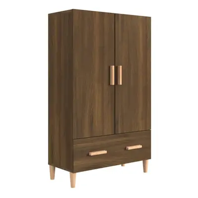 (brown oak) vidaXL Highboard Sideboard Storage Cabinet Cupboard Bookcase Engineered Wood