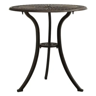 Garden Table Bronze 62x62x65 cm Cast Aluminium