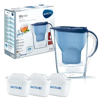 BRITA Blue 2.4L Marella Water Jug & MAXTRA+ Plus Filters