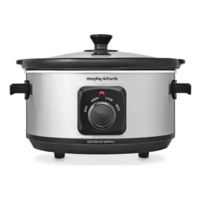 Morphy Richards 3.5L Stainless Steel Slow Cooker, Heat Settings, One Pot Solution, Dishwasher Sa