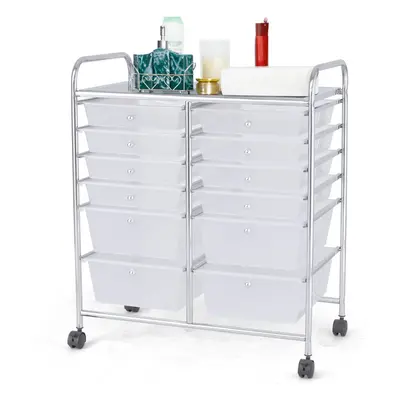 12 Drawer Rolling Storage Cart Utility Cart with Wheels