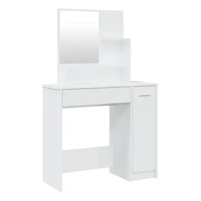 (High gloss white) vidaXL Dressing Table Makeup Table Vanity Desk Cosmetic Table with Mirror