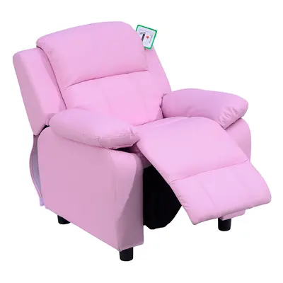 HOMOM Kids Recliner Armchair PU Leather Game Chair Children Sofa Seat Pink