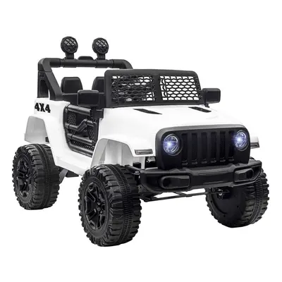 HOMCOM 12V Kids Electric Ride On Car Truck Off-road Toy W/ Remote Control White