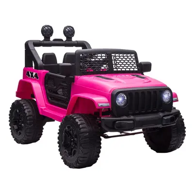 HOMCOM 12V Kids Electric Ride On Car Truck Off-road Toy W/ Remote Control Pink