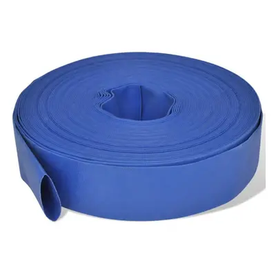 vidaXL Flat Hose 50m 2" PVC Water Delivery Farm Pump Reel Tubing Pipe Fitting