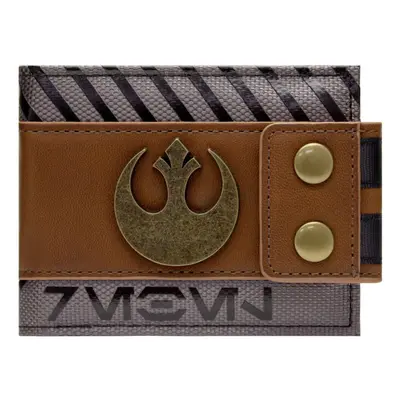 Star Wars Rogue One Rebel Buttoned ID and Card Bi-Fold Wallet Brown