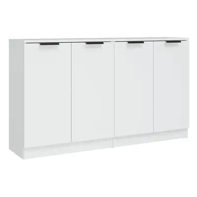 (white) vidaXL 2x Sideboards Engineered Wood Storage Cabinet Cupboard Multi Colours