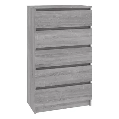 (grey sonoma) vidaXL Drawer Cabinet Engineered Wood Storage Cabinet Chest Multi Colours