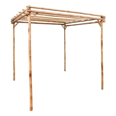 vidaXL Pergola Bamboo Outdoor Garden Lean-to Pergola Planters Entranceway