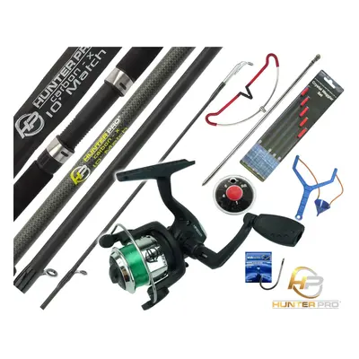 Hunter Pro 10' Rod, HP200XR Reel, Wagglers, Dinsmores Shot, Hooks, Rod Rest, Catapult