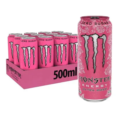 ( Pack Of 24) Monster Energy Ultra Rosa Energy Drink 500ml