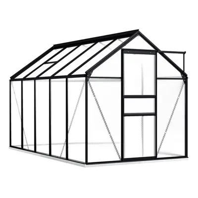 vidaXL Greenhouse with Base Frame Anthracite Aluminium 5.89 mÂ² Conservatory