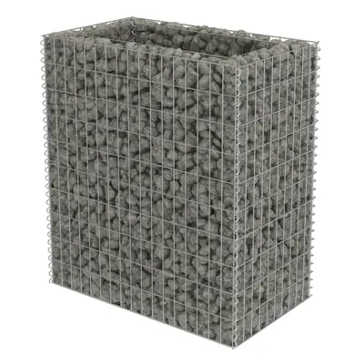 vidaXL Gabion Raised Bed Galvanised Steel 90x50x100cm Stone Basket Raised Bed