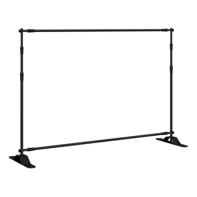 (305 x cm) vidaXL Backdrop Stands Adjustable Background Support Stand pcs Black Steel