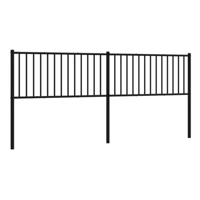 (black, x x cm) vidaXL Metal Headboard Bed Header Bedroom Furniture Decor Metal Bed Headboard