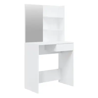 (High gloss white) vidaXL Dressing Table with Mirror Bedroom Makeup Vanity Desk Cosmetic Table