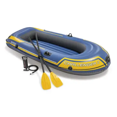 Intex Inflatable Boat Canoe with Oars and Pump Dinghy Challenger Set 68367NP