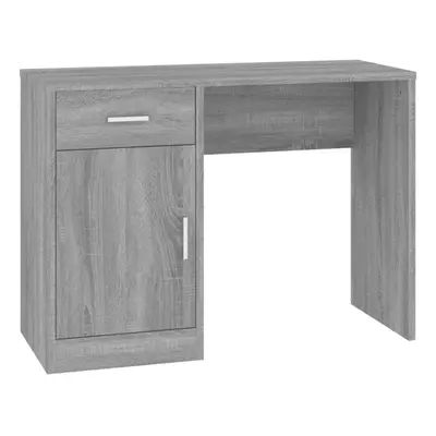 (Grey sonoma) vidaXL Desk with Drawer and Cabinet 100x40x73cm PC Writing Table Multi Colours