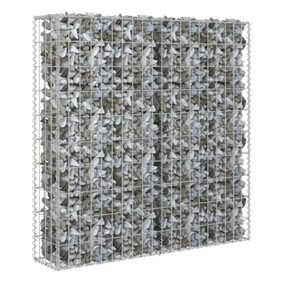 vidaXL Gabion Wall with Covers Galvanised Steel 80x20x100cm Stone Basket Cage