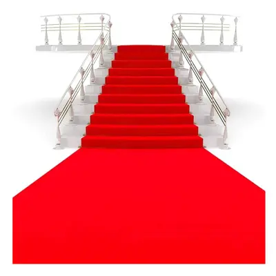 Red Carpet Aisle Runner 1X10M Red Runway Rug 2.2mm Thickness Red Carpet Roll Non-slip VIP Red Ca