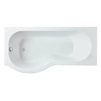 P Shape Left Hand Shower Bath Tub with Leg Set, 1700mm - Reversible, Modern Design